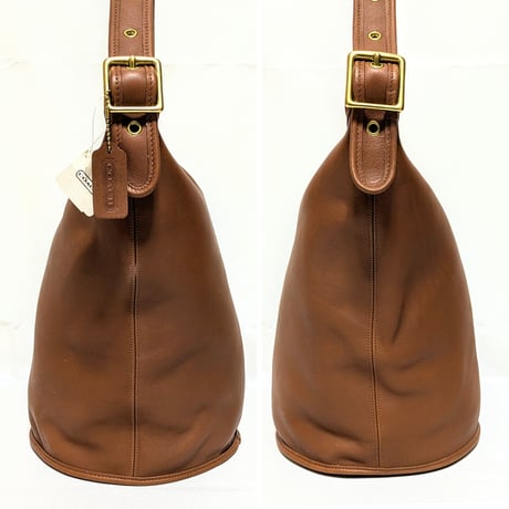 New Unused！ Vintage Coach Rare 9085 XL Duffle Sac British Tan Glove Tanned Leather Shoulder Bag