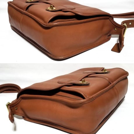 Excellent  Vintage Coach Rare 5281 Field Bag Messenger Brief British Tan Glove Tanned Leather