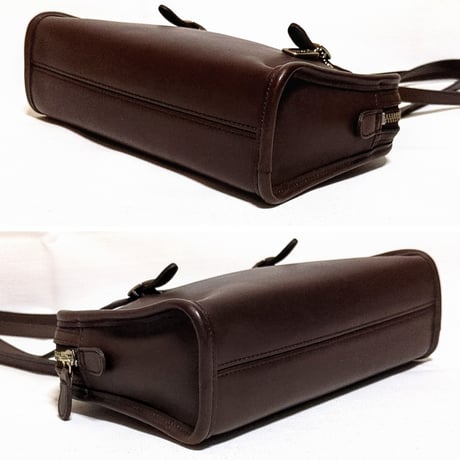 Excellent!  Vintage Coach  Very Rare 9051 Swing Zip  Mahogany Glove Tanned Leather Shoulder Bag