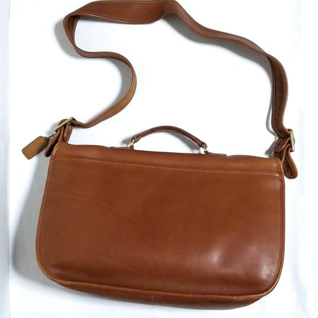 Excellent!  Vintage Coach Rare Carrier Musette Messenger Bag British Tan Glove Tanned Leather