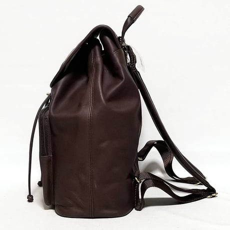 New Unused!  Vintage Coach Very Rare 0547 Flap Backpack Mahogany Glove Tanned Leather Travel