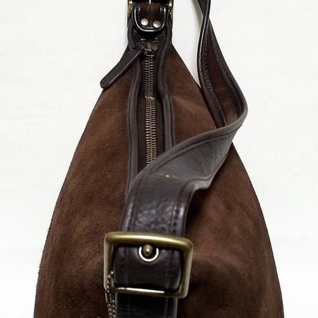 Vintage Coach Rare 9010 Berkeley Duffle Sac Mahogany Reverse Suede Bucket Shoulder Bag Hobo