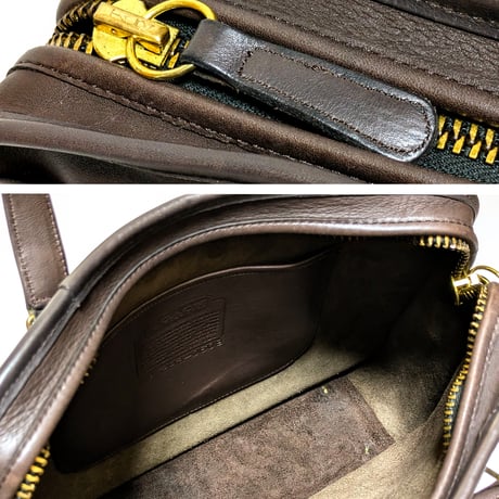 Unused! Vintage Coach Rare Skinny Flight Bag NYC 293−0609 Mocha Glove Tanned Leather Crossbody #9706
