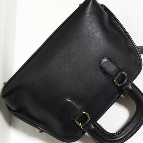 Mint Vintage Coach Rare Baxter Doctor Bag Black Leather Shoulder Crossbody Bag 1149−335  #9903