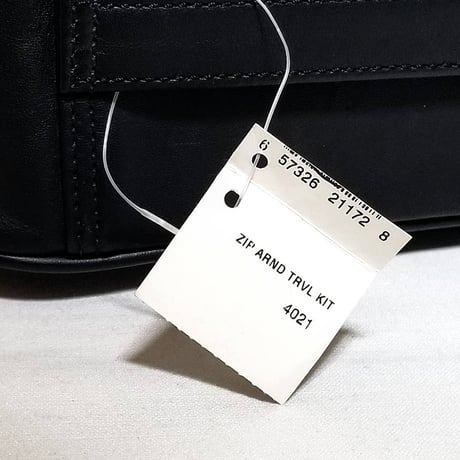 New Unused! Vintage Coach 4021 Zip Around Travel Bag Black Leather Pouch Cosmetic Travel