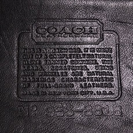 Vintage Coach Rare 956−8818 N.Y.C. Document Laptop Case TALON Zipper Black Leather Portfolio #5225
