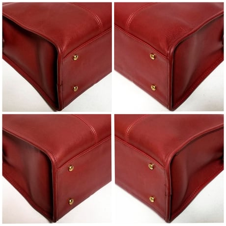Vintage Coach 9995 Zip Top Shopper Red Glove Tanned Leather Crossbody Very Good Pre-owned Condition