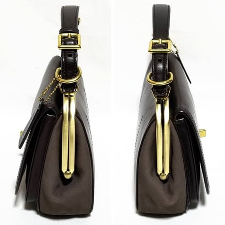 Near Mint!  Vintage Coach Very Rare 25318 Legacy Pin Polished Retro Frame Flap Shoulderbag Handbag