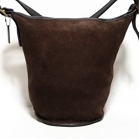 Vintage Coach Rare 9010 Berkeley Duffle Sac Mahogany Reverse Suede Bucket Shoulder Bag Hobo