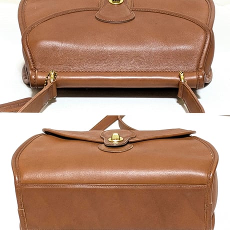 Excellent!!  Vintage Coach  Rare Logan Bag  British Tan Glove Tanned Leather Shoulder Bag