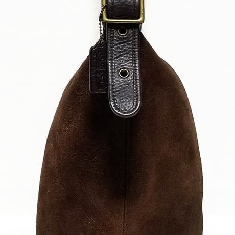 Vintage Coach Rare 9010 Berkeley Duffle Sac Mahogany Reverse Suede Bucket Shoulder Bag Hobo