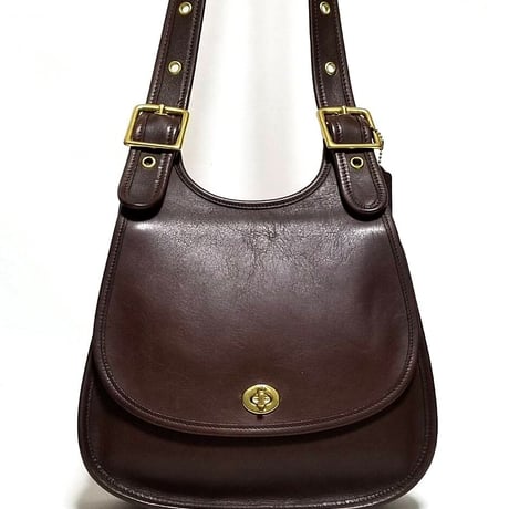 Excellent!  Vintage Coach Rare 9988 Crescent Berkeley Saddle Bag Mahogany Glove Tanned Leather