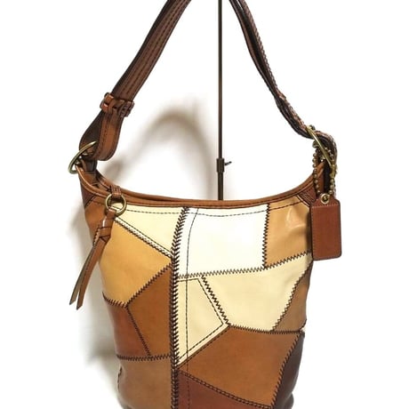 Excellent Vintage Coach Rare 11462 Limited 600 Only of Japan Bleecker Duffle Bucket Bag Patchwork