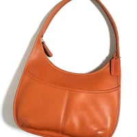 Near Mint Vintage Coach 9033 Large Ergo Rere Orange Glove Tanned Leather Shoulder Bag Hobo