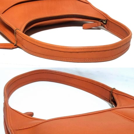 Near Mint Vintage Coach 9033 Large Ergo Rere Orange Glove Tanned Leather Shoulder Bag Hobo
