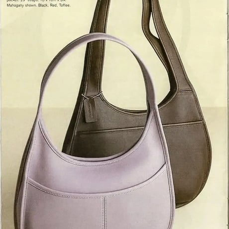 Mint!  Vintage Coach Rare 9035 Ergo Shopper Double Shoulder Strap Mahogany Glove Tanned Leather Hobo