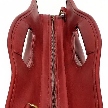 Vintage Coach 9995 Zip Top Shopper Red Glove Tanned Leather Crossbody Very Good Pre-owned Condition