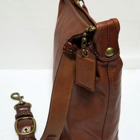 Near Mint!  Vintage Coach 11423 Bleecker Large Duffle Brown Glove Tanned Leather Shoulder Bag