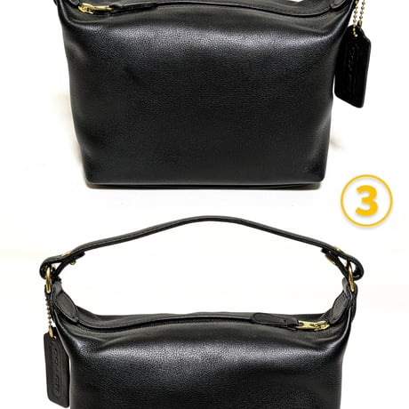 ⭐Set Sales 3 Rare Items! Vintage Coach·Framed Kisslock Coin Purse·U−Zip Travel Kit·Top Handle Pouch
