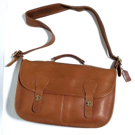 Excellent!  Vintage Coach Rare Carrier Musette Messenger Bag British Tan Glove Tanned Leather