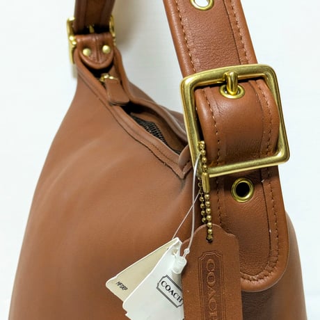 New Unused！ Vintage Coach Rare 9085 XL Duffle Sac British Tan Glove Tanned Leather Shoulder Bag