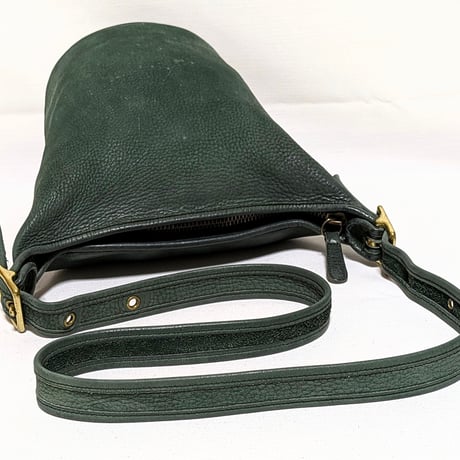 Vintage Coach Very Rare 4952 Helen's Legacy Nubuc Green Shoulder Bag Crossbody