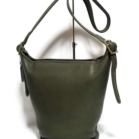 Near Mint! Vintage Coach 9953 Helen's Legacy Bucket Bag  Olive Green Leather Shoulder Bag Crossbody