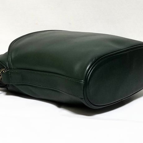 Excellent! Vintage Coach Rare Gallery Bag 0602−122 Green Glove Tanned Leather Shoulder Bag Crossbody