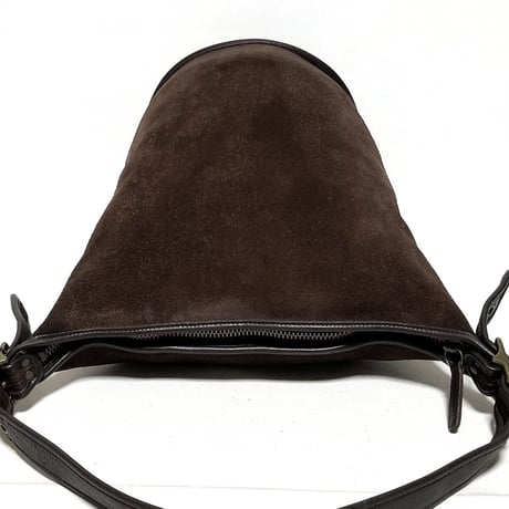 Vintage Coach Rare 9010 Berkeley Duffle Sac Mahogany Reverse Suede Bucket Shoulder Bag Hobo