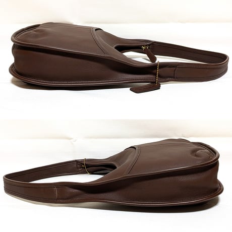 Mint!  Vintage Coach 9033 Large Ergo Pocket Zip Mahogany Glove Tanned Leather Shoulder Bag Hobo