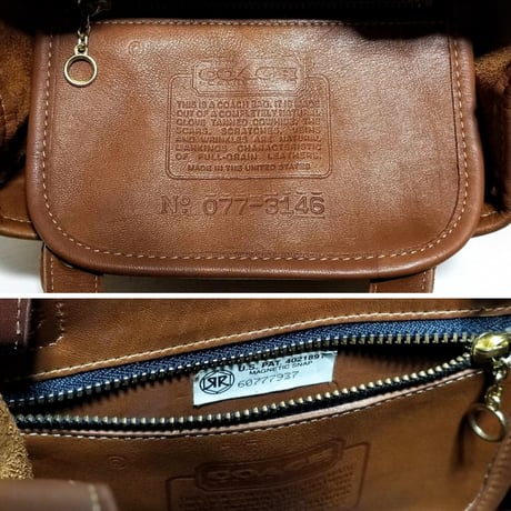 Vintage Coach Very Rare Chauncey Bag 077−3146 British Tan Glove Tanned Leather Great pre-owned #9897