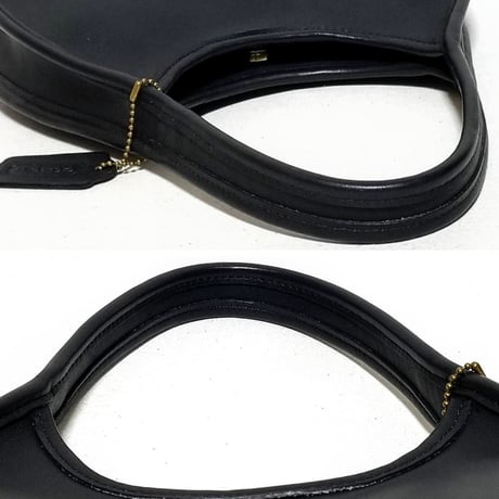 Mint Vintage Coach 9027 Ergo Mini Black Glove Tanned Leather Hobo Purse