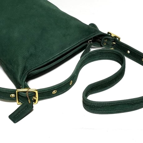 Near Mint! Vintage Coach Rare 4952 Duffle Bag Green Nuback Leather Sonoma Collection Crossbody #9953