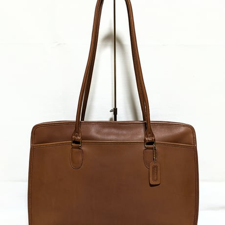 Excellent! Vintage Coach Very Rare Gramercy Brief  British Tan Glove Tanned Leather Shoulder Bag