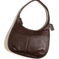 Mint!  Vintage Coach 9033 Large Ergo Pocket Zip Mahogany Glove Tanned Leather Shoulder Bag Hobo