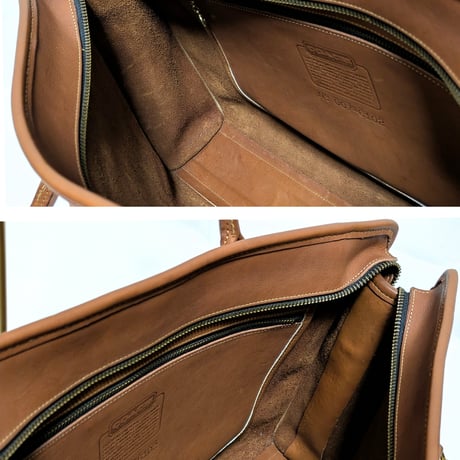 Excellent! Vintage Coach Very Rare Gramercy Brief  British Tan Glove Tanned Leather Shoulder Bag