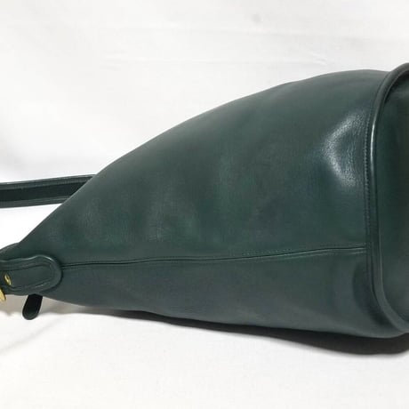 Mint  Vintage Coach Rare 9085 XL Duffle Sac Bottle Green Glove Tanned Leather Shoulder Bucket Bag