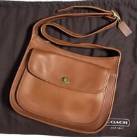 New Unused!  Vintage Coach Rare 9980 Taft Bag British Tan Glove Tanned Leather Crossbody