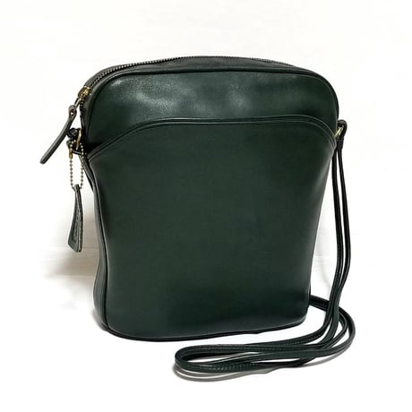 Excellent! Vintage Coach Rare Gallery Bag 0602−122 Green Glove Tanned Leather Shoulder Bag Crossbody