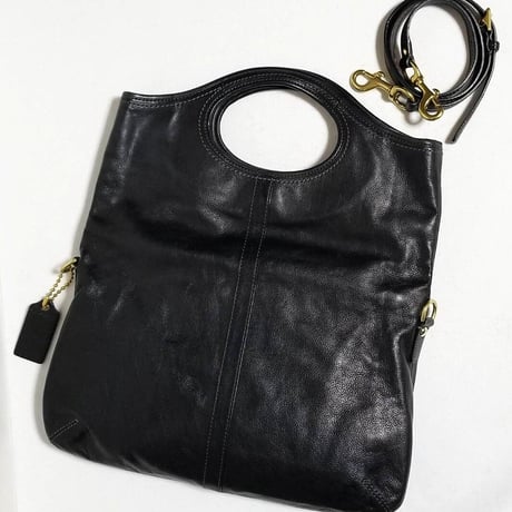 Excellent!  Vintage Coach  Rare 12250  Ergo Convertible Black Leather 3way Tote Bag