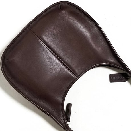 Near Mint  Vintage Coach 9033 Large Ergo Pocket Zip Mahogany Glove Tanned Leather Shoulder Bag Hobo
