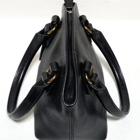 Mint!  Vintage Coach Very Rare Sheridan Collection Zip Top Bag Small Black Leather 1289−302 Handbag