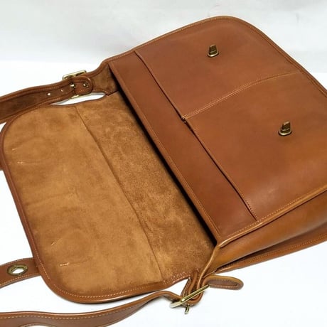 Excellent!  Vintage Coach Rare Carrier Musette Messenger Bag British Tan Glove Tanned Leather
