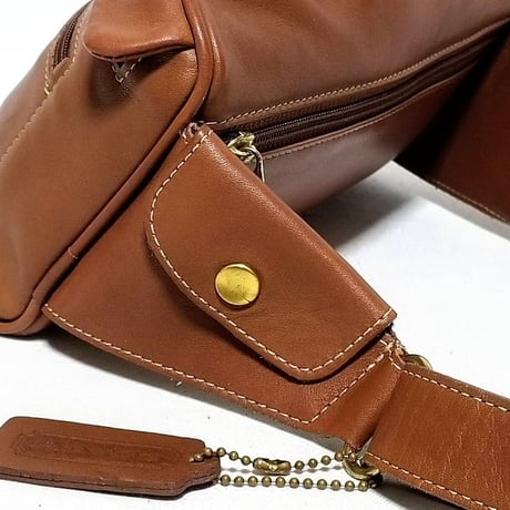 Excellent Vintage Coach Very Rare 0608-233 Waist Pouch Fanny Pack British Tan Glove Tanned Leather