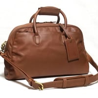 Near Mint Vintage Coach Rare 0599 Duffle Bag Boston Bag  Weekender British Tan Glove Tanned Leather
