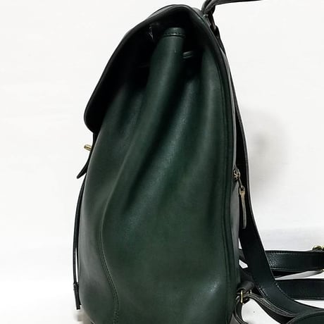 Vintage Coach  9943 Rare Bottle Green Leather Classic Backpack Rucksack Weekender Good Condition
