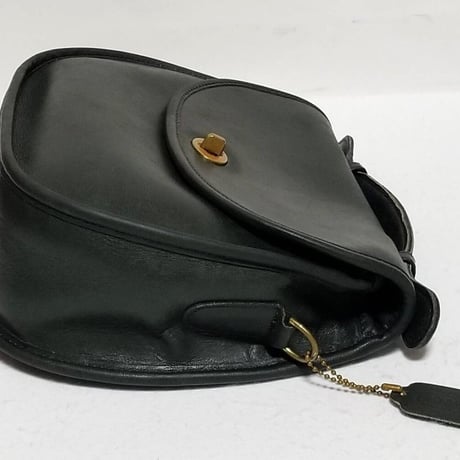 Vintage Coach Rare “Small” Plaza #9860 Green Leather 2way Crossbody Shoulder bag