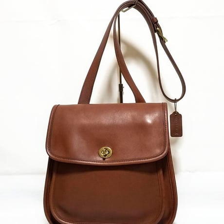 Vintage Coach Rare 9979 Sidepack British Tan Glove Tanned Leather Crossbody Shoulder Bag