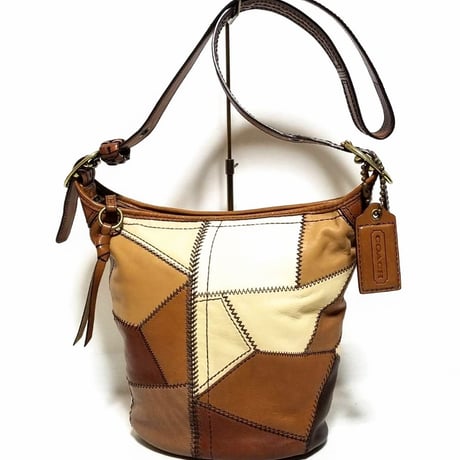 Vintage Coach Rare 11462 Limited 600 Bleecker Duffle Bucket Bag Colorblock Patchwork Crossbody