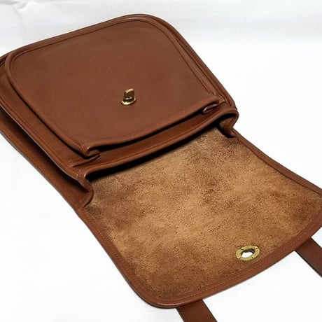 Vintage Coach Rare 9979 Sidepack British Tan Glove Tanned Leather Crossbody Shoulder Bag